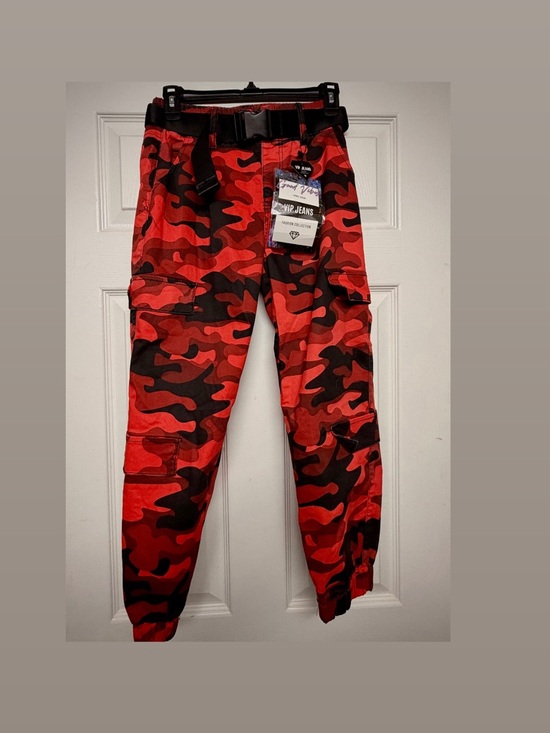 VIP Pants - VIP Red Camouflage Cargo Joggers